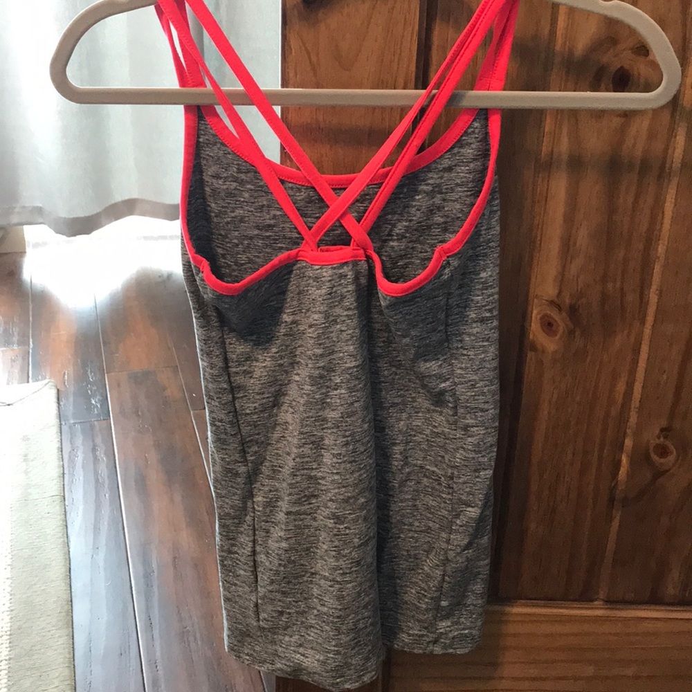 Aerie cross back tanks grey pink /navy yellow